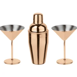 Paderno Cocktailset Martini Mirror Copper (Set van 3) Outlet