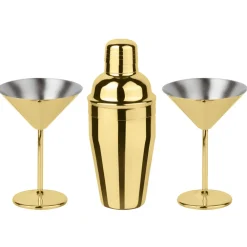 Paderno Cocktailset Martini Mirror Gold (Set van 3) Best