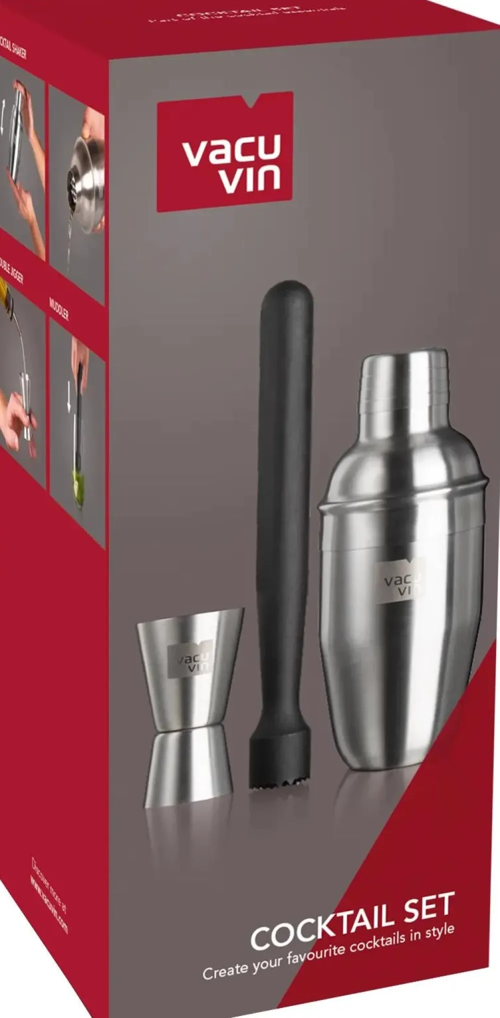 Vacuvin Cocktailset Vacu Vin Basic (3-delig) Hot