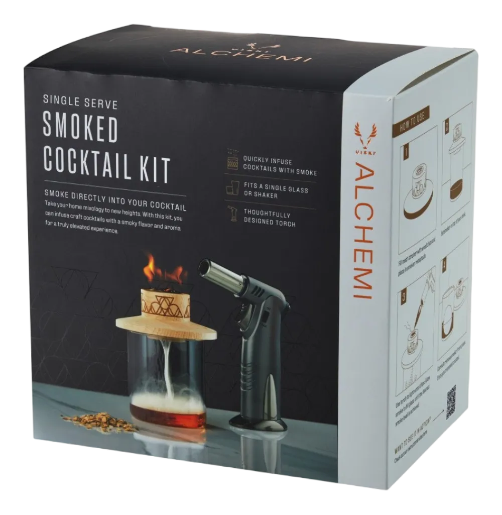 Viski Cocktailset Alchemi Single Serve Smoker (4-Delig)