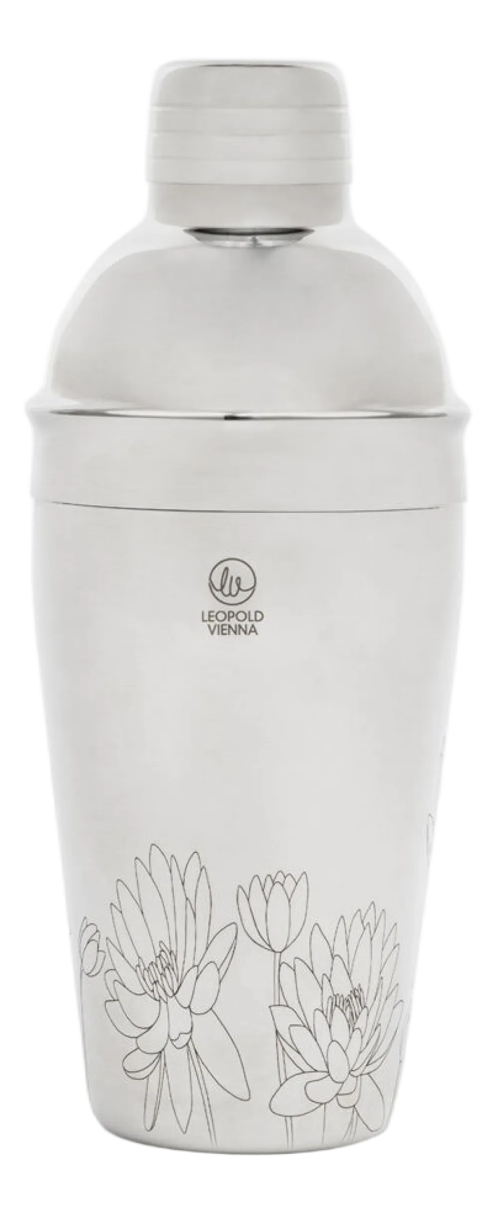 Leopold Vienna Cocktailshaker Flowers Zilver 0,5 L