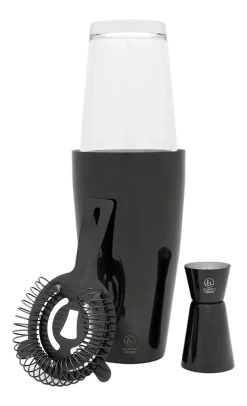 Leopold Vienna Cocktailshaker Acolon Zwart 450ml (3-Delig) Hot