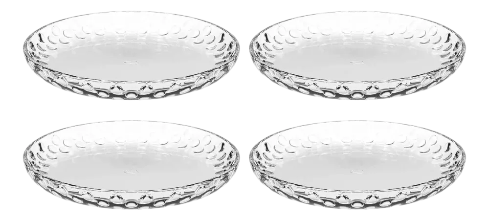 Leonardo Dessertbord Optic 18 cm (Set van 4) Outlet