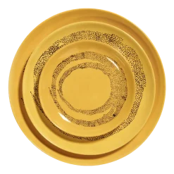Dessertbord Serax XS Feast Yellow Dots Black 16 cm