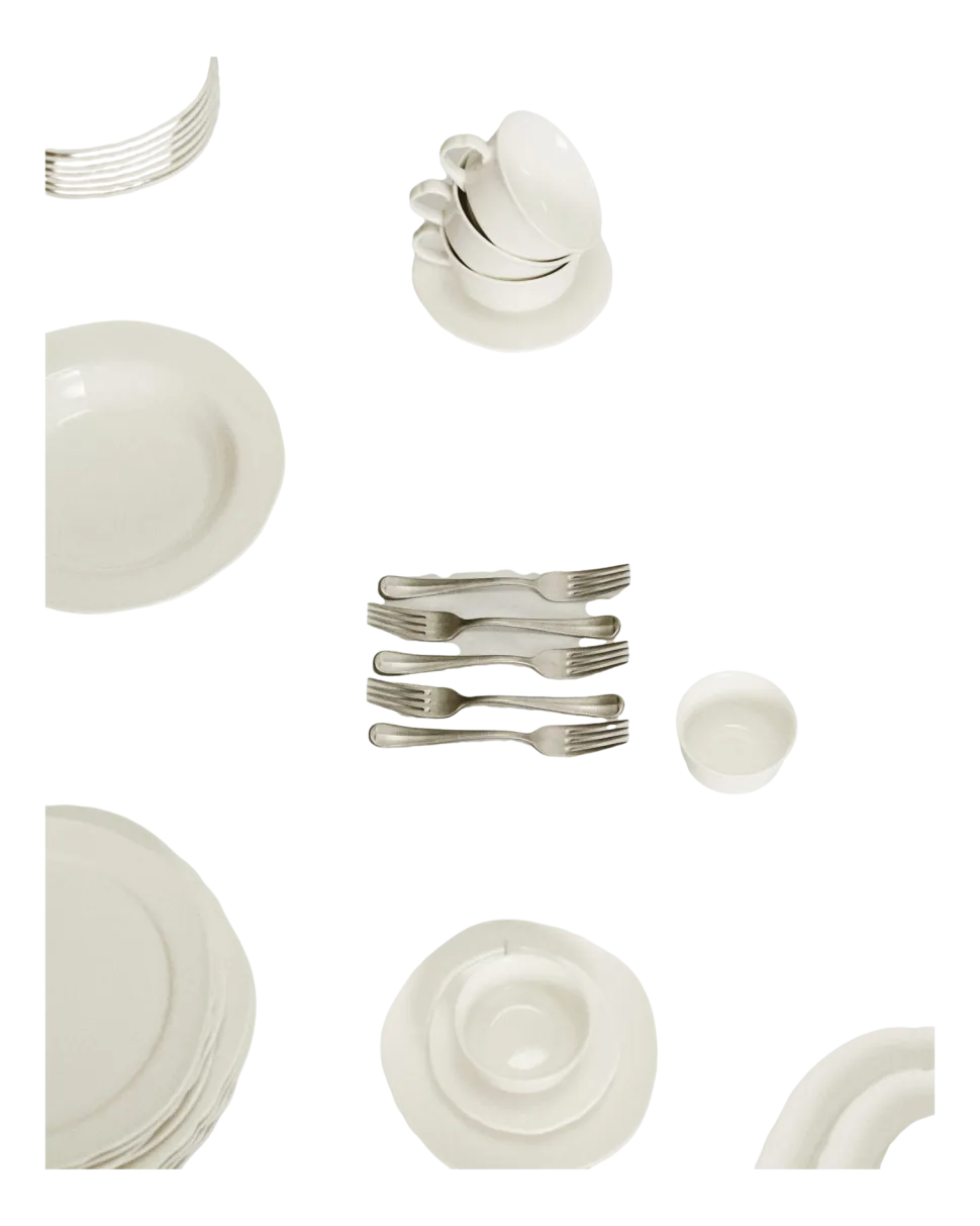 Dessertbord Serax XXS White Silhouette 15 cm