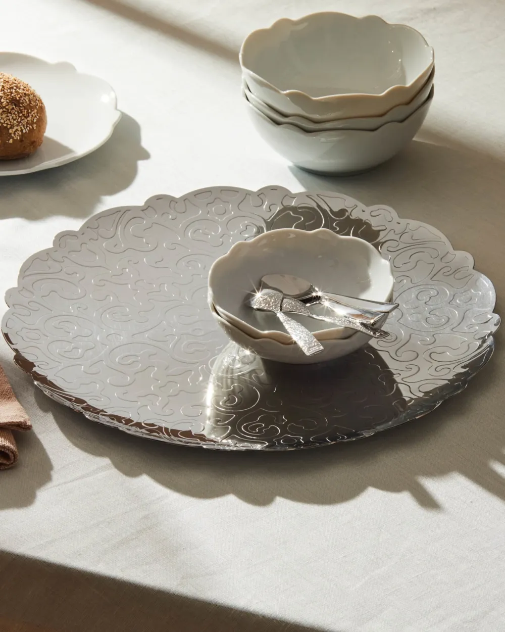 Alessi Dessertkom Dressed White Porcelain 13 cm (Set van 4) Outlet