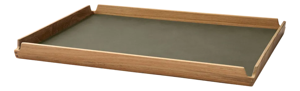 Dienblad Lind DNA Square L Airy Nupo Army Green / Teak