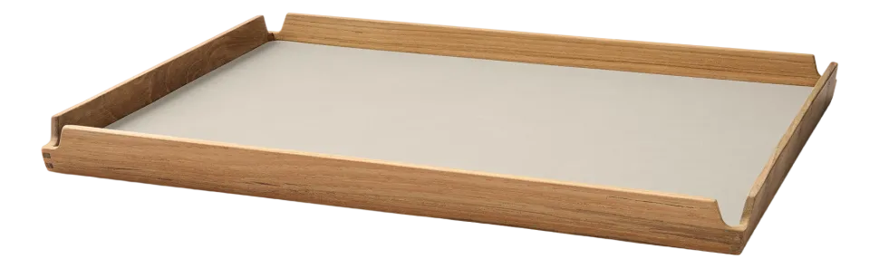 Dienblad Lind DNA Square L Airy Nupo Oyster White / Teak