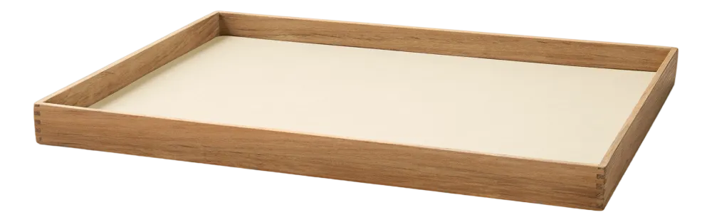 Lind DNA Dienblad Square L Even Nupo Vanilla / Teak Hot