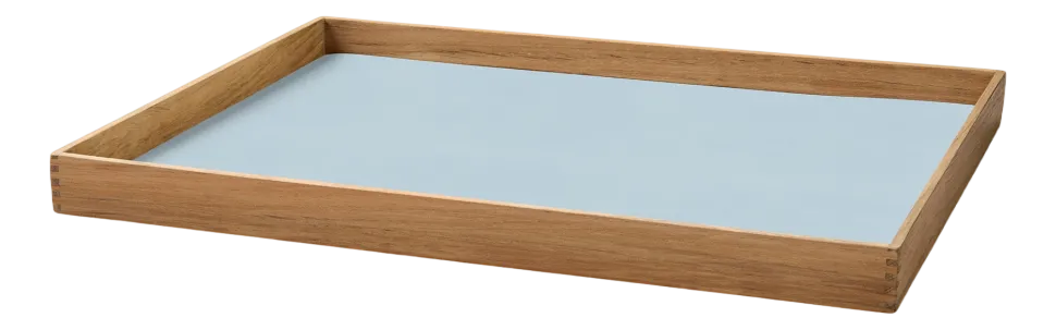 Dienblad Lind DNA Square L Even Nupo Soft Sky / Teak