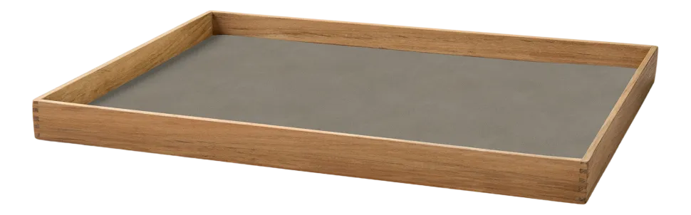 Dienblad Lind DNA Square L Even Nupo Flint Grey / Teak
