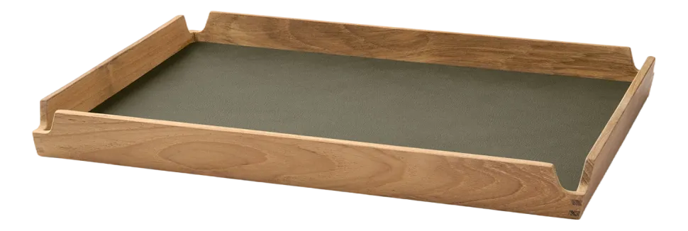 Dienblad Lind DNA Square M Airy Nupo Army Green / Teak