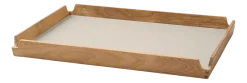 Dienblad Lind DNA Square M Airy Nupo Oyster White / Teak