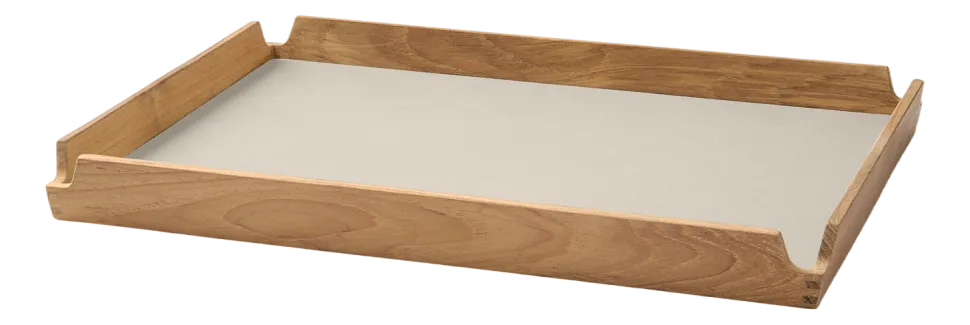 Dienblad Lind DNA Square M Airy Nupo Oyster White / Teak