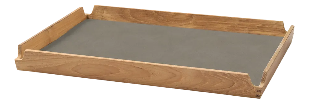 Lind DNA Dienblad Square M Airy Nupo Flint Grey / Teak
