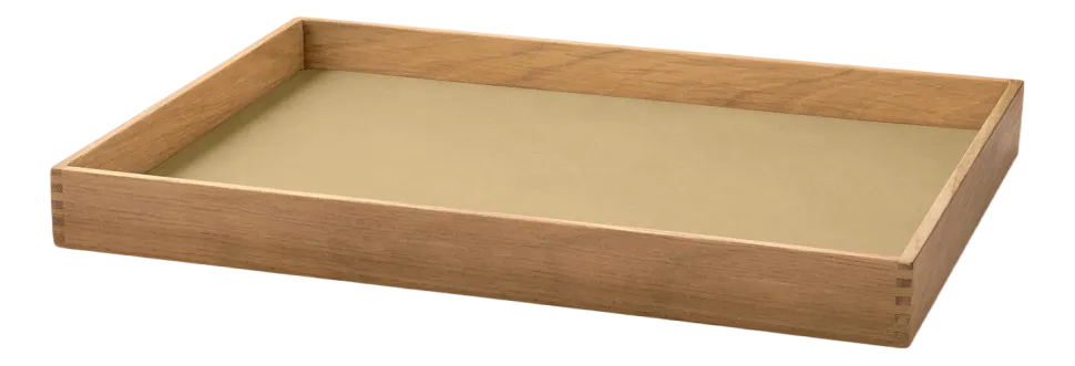 Dienblad Lind DNA Square M Even Nupo Khaki / Teak