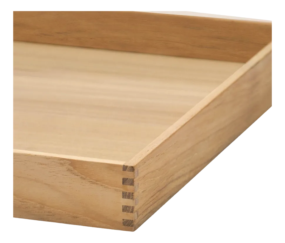 Dienblad Lind DNA Square M Even Nupo Khaki / Teak