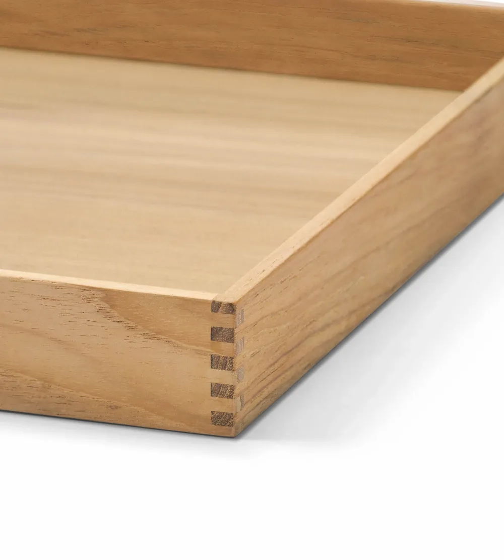 Lind DNA Dienblad Square M Even Nupo Nougat / Teak Outlet