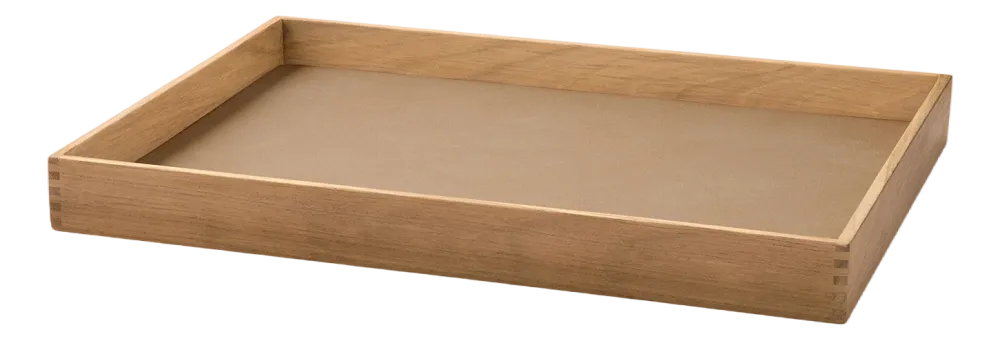 Lind DNA Dienblad Square M Even Nupo Nougat / Teak Outlet
