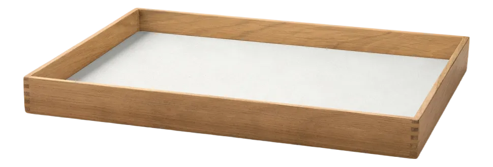 Dienblad Lind DNA Square M Even Nupo Pure White / Teak