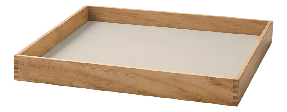 Dienblad Lind DNA Square S Even Nupo Oyster White / Teak