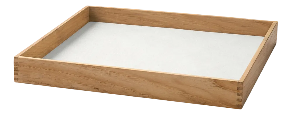 Lind DNA Dienblad Square S Even Nupo Pure White / Teak Outlet