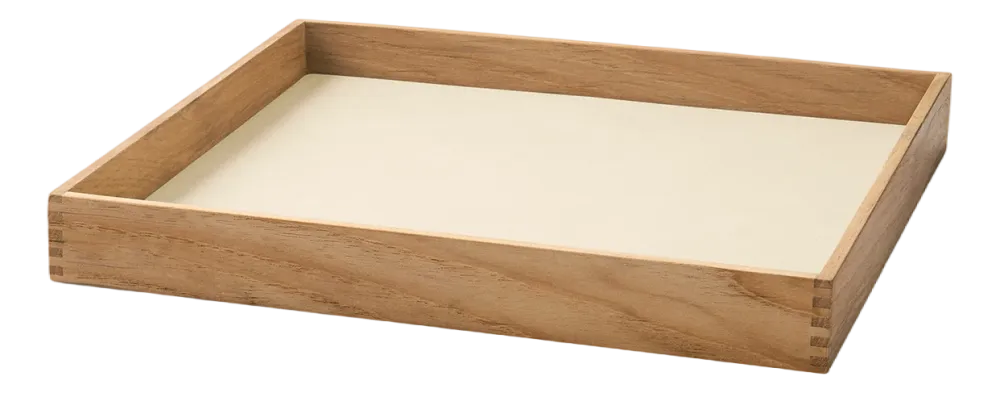 Lind DNA Dienblad Square S Even Nupo Vanilla / Teak Discount
