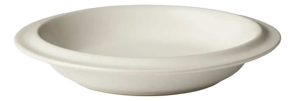 Diep Bord Bolia Edge Ecru 21 cm (Set van 2)