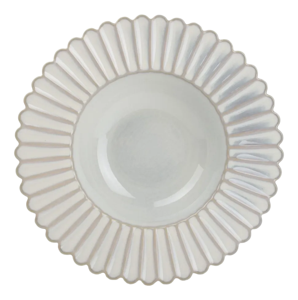 Diep Bord Salt & Pepper Lotus Nuance White 24 cm (Set van 4)