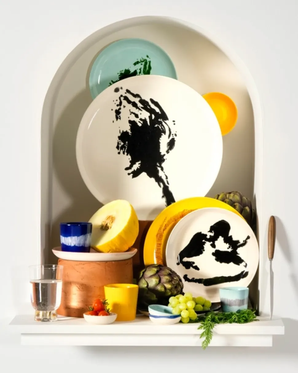 Diep Bord Serax Feast Tableware By Ottolenghi White Pepper Black 22 cm