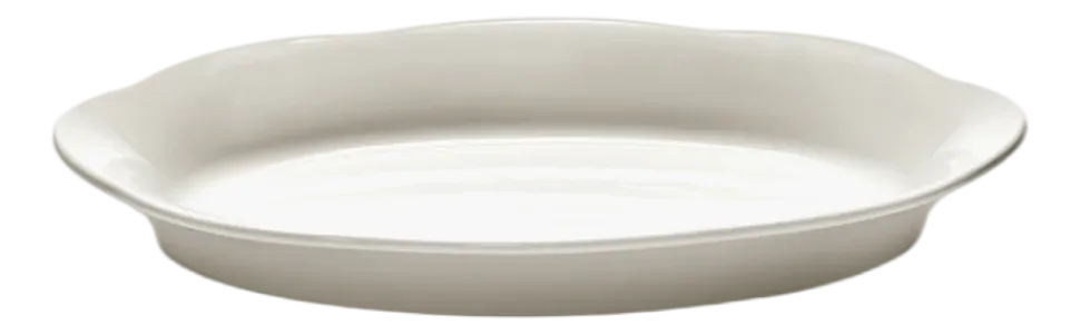 Diep Bord Serax High Oval M White Silhouette 25 cm