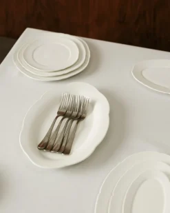 Diep Bord Serax High Oval M White Silhouette 25 cm