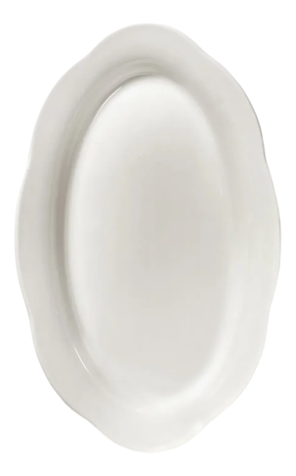 Diep Bord Serax High Oval M White Silhouette 25 cm
