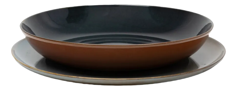 Diep Bord Serax Terres De Rêves Tableware By Anita Le Gr Dark Blue Rust L 23,5 cm