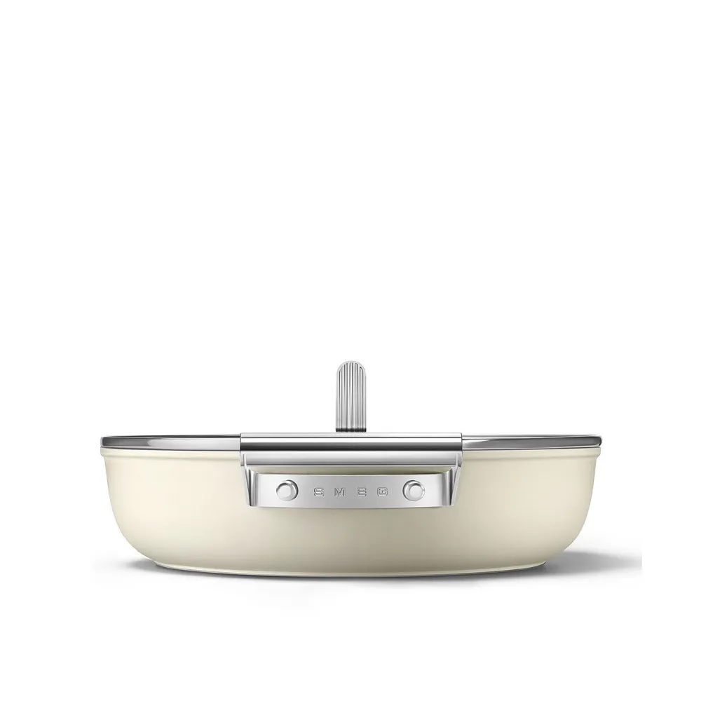 Smeg Diepe Pan 50's Style Crème 28 cm Outlet
