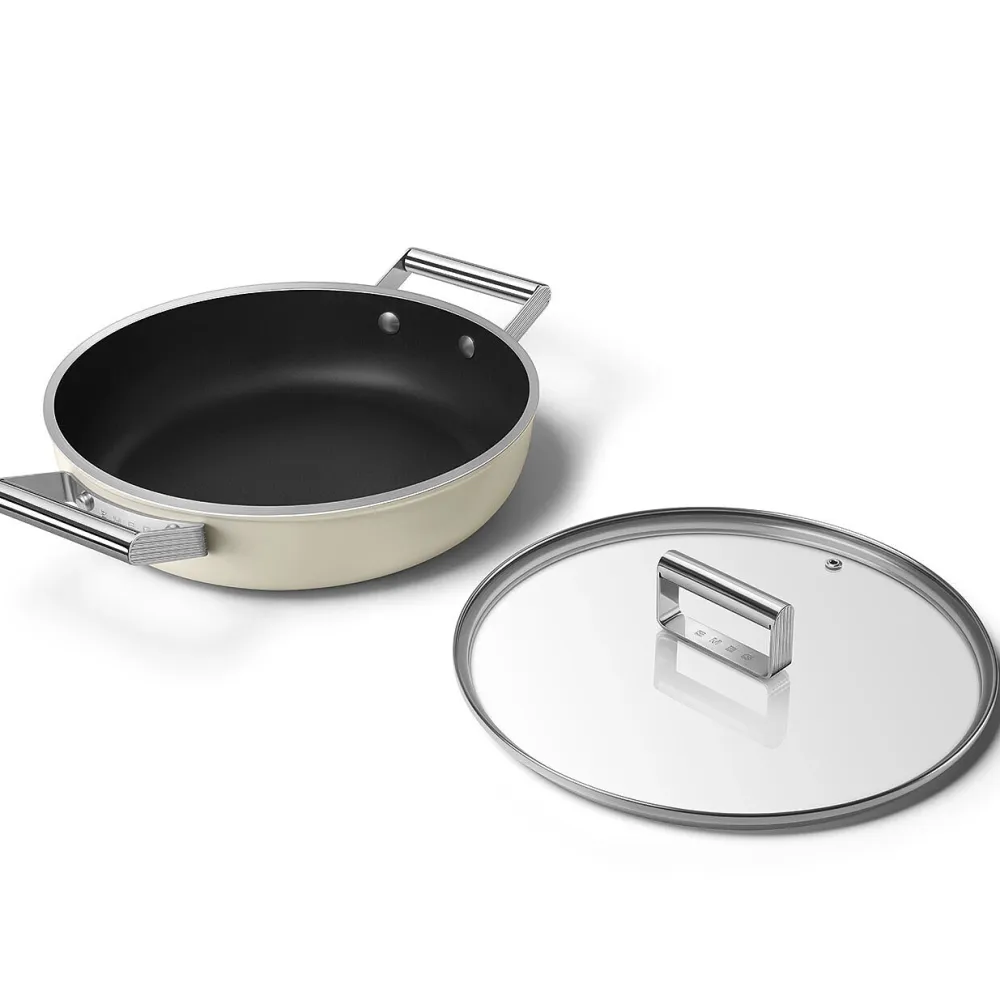 Smeg Diepe Pan 50's Style Crème 28 cm Outlet