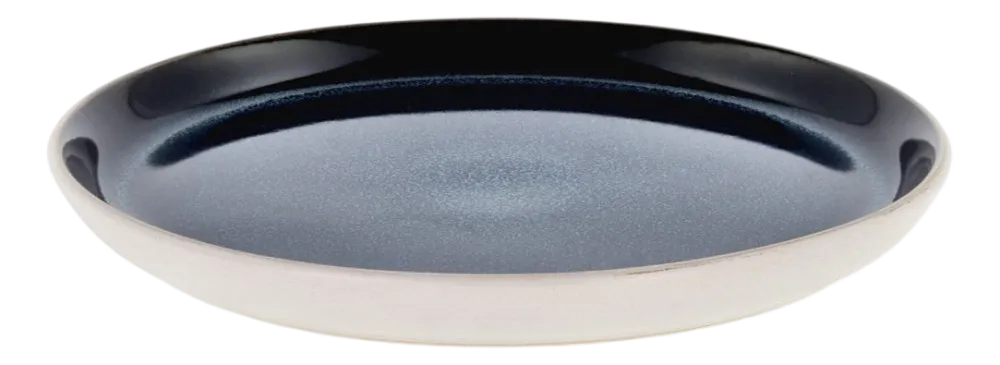 Bitz Dinerbord Gastro White / Dark Blue 21 cm (Set van 6)