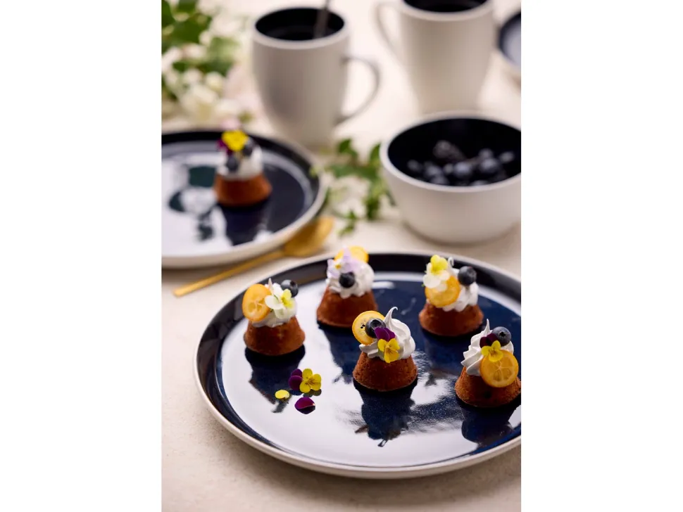 Dinerbord Bitz Gastro White / Dark Blue 27 cm