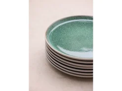 Bitz Dinerbord Gastro White / Green 21 cm (Set van 6)