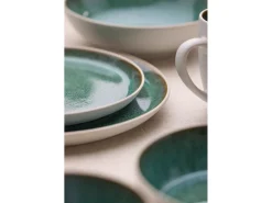 Bitz Dinerbord Gastro White / Green 21 cm (Set van 6)