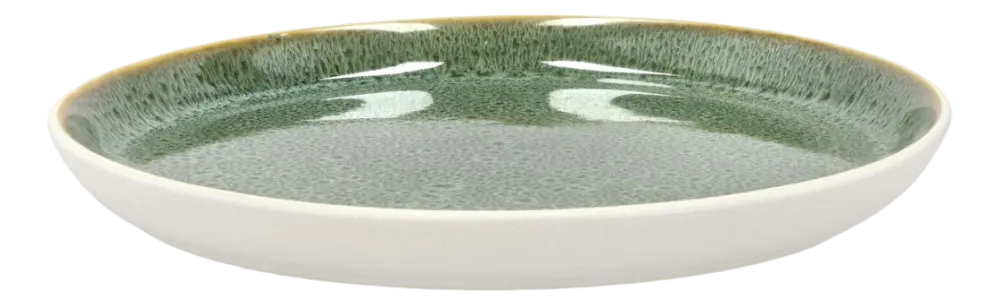 Bitz Dinerbord Gastro White / Green 21 cm (Set van 6)