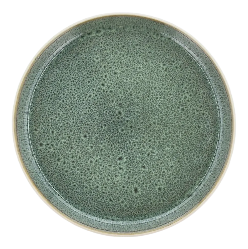 Bitz Dinerbord Gastro White / Green 21 cm (Set van 6)