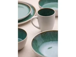 Bitz Dinerbord Gastro White / Green 21 cm (Set van 6)
