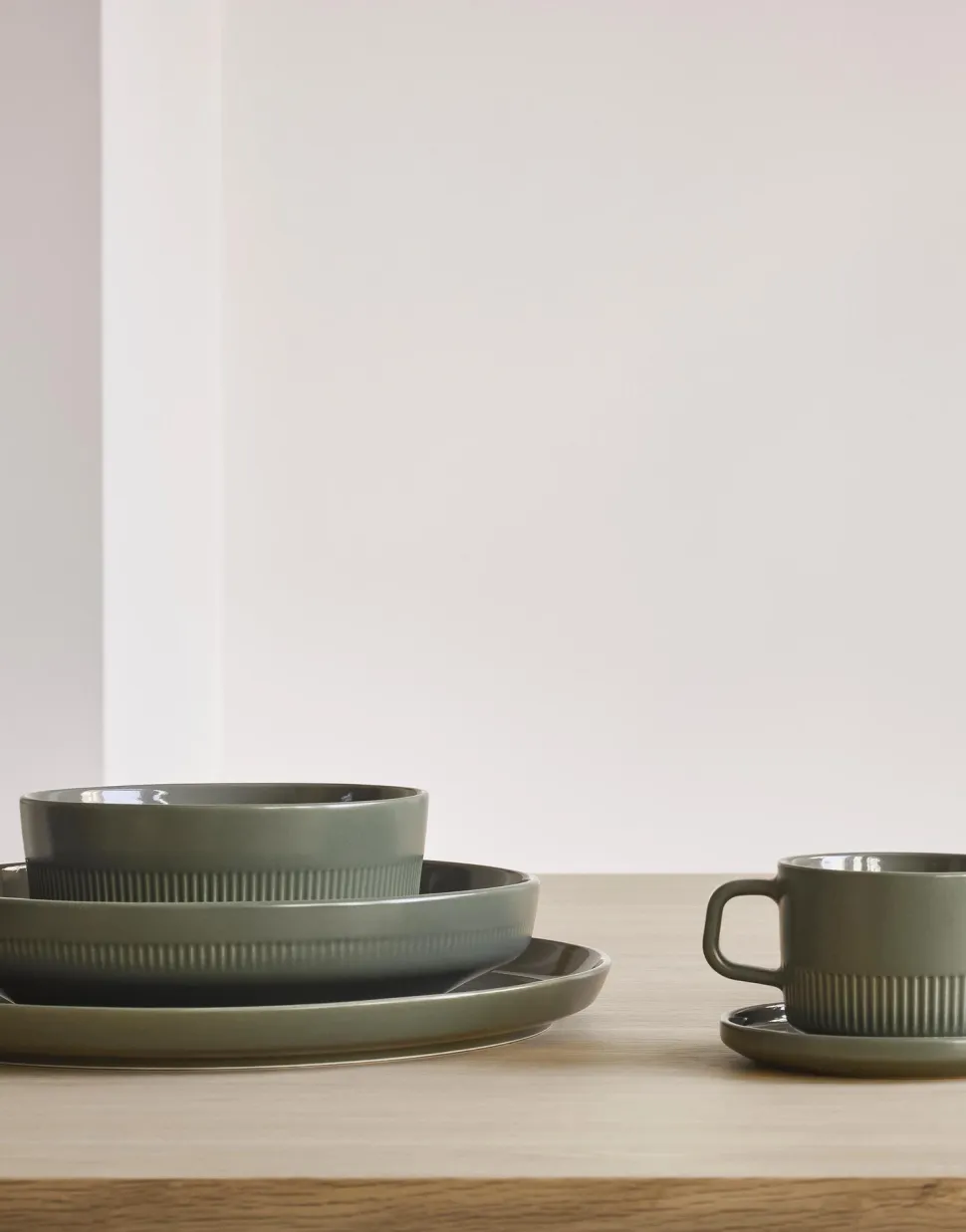 Dinerbord Marc O'Polo Moments Olive Green 27 cm (Set van 4)
