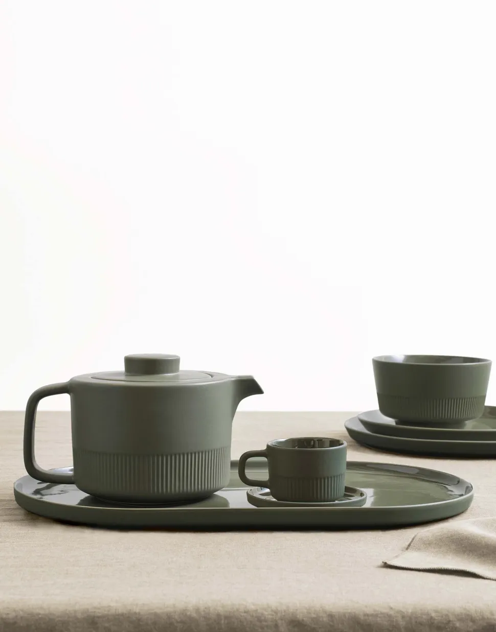 Dinerbord Marc O'Polo Moments Olive Green 27 cm (Set van 4)