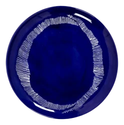 Dinerbord Serax Feast tableware by Ottolenghi Dark Blue Stripes White 26,5 cm