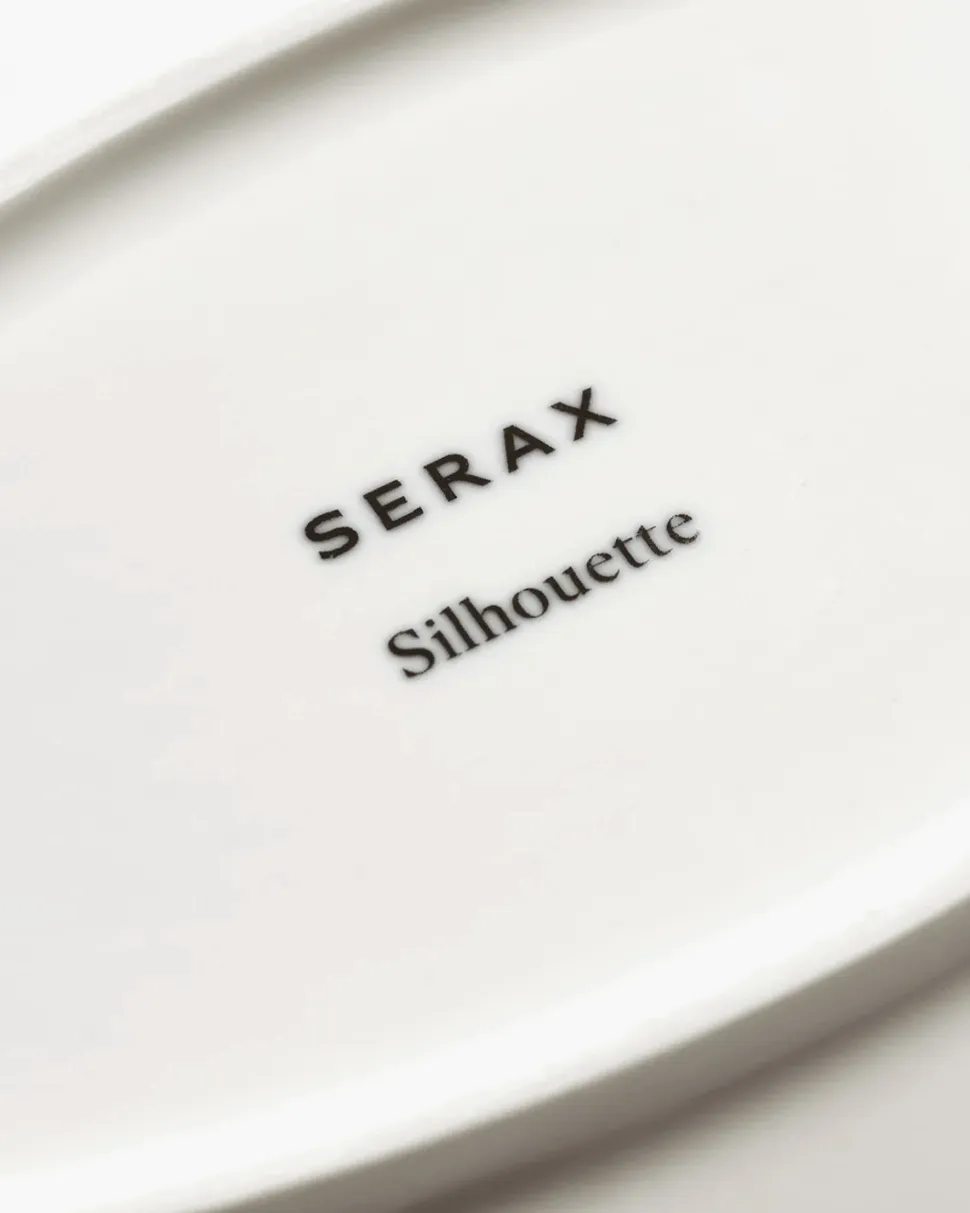 Dinerbord Serax Oval S White Silhouette 19 cm