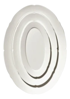 Dinerbord Serax Oval S White Silhouette 19 cm
