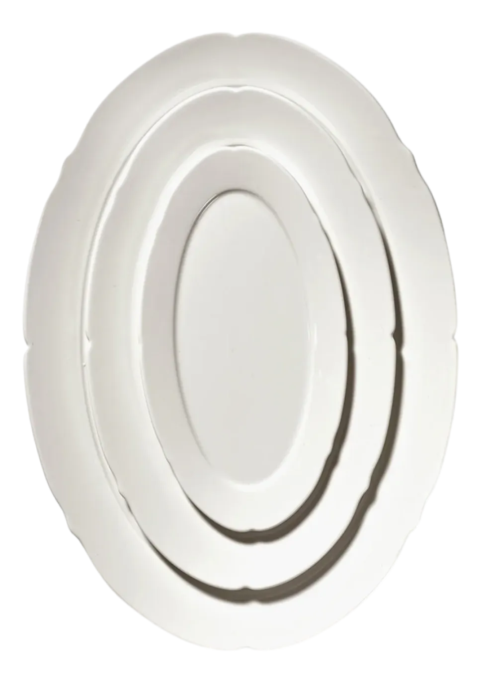 Dinerbord Serax Oval S White Silhouette 19 cm