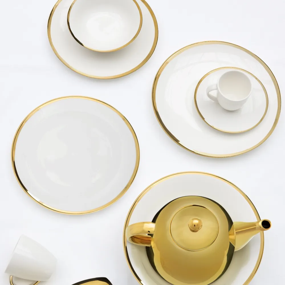 VT Wonen Dinerbord vtwonen White Gold 25.5 cm (Set van 2) Clearance